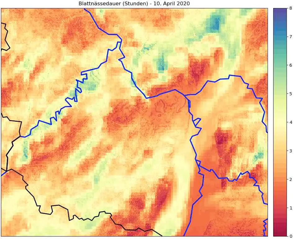 Blattnässe Prognose