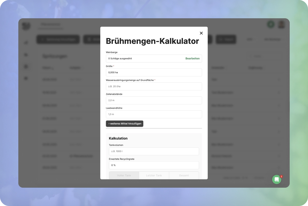 Brühmengen-Kalkulator